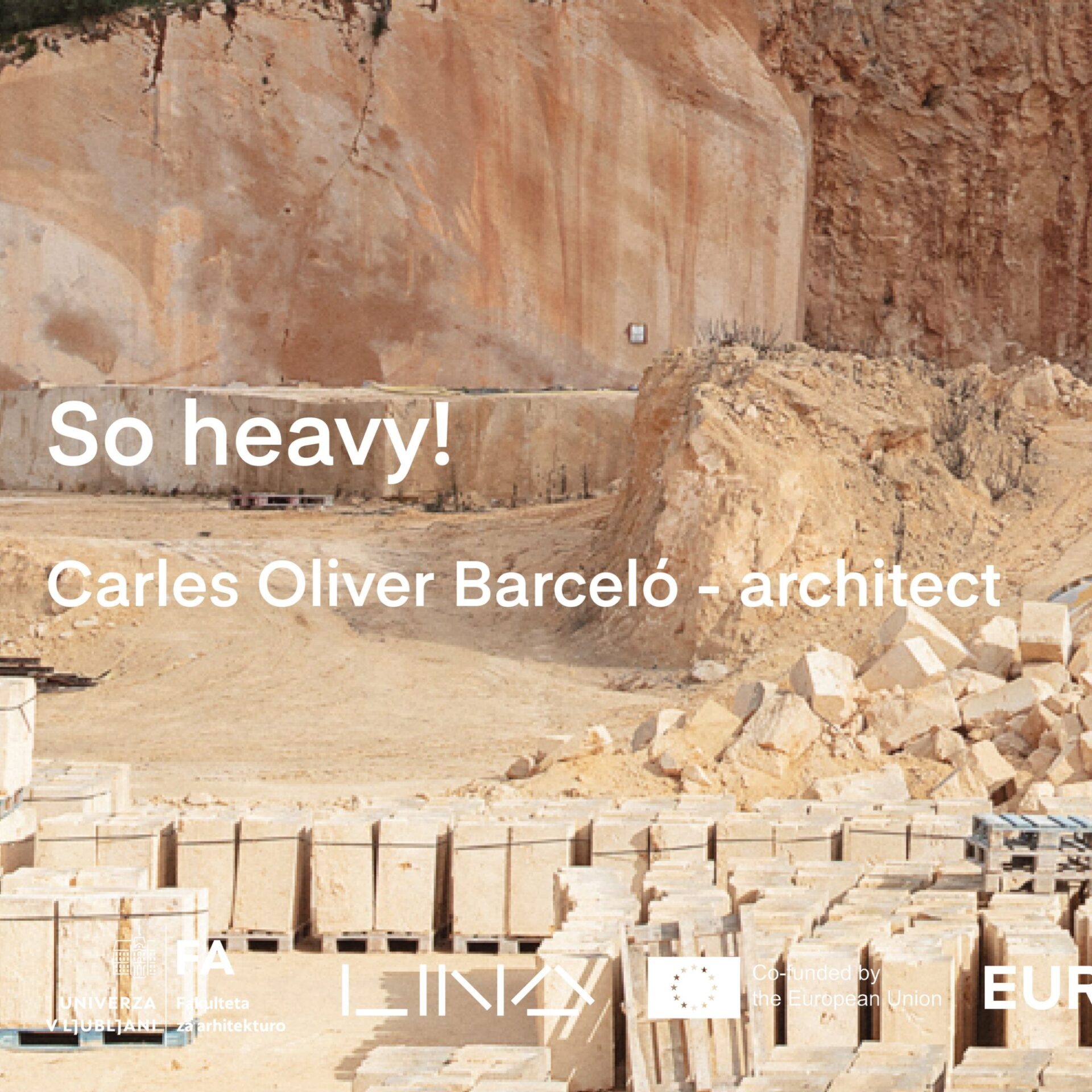 Cikel spomladanskih predavanj - Carles Oliver Barceló – So heavy!